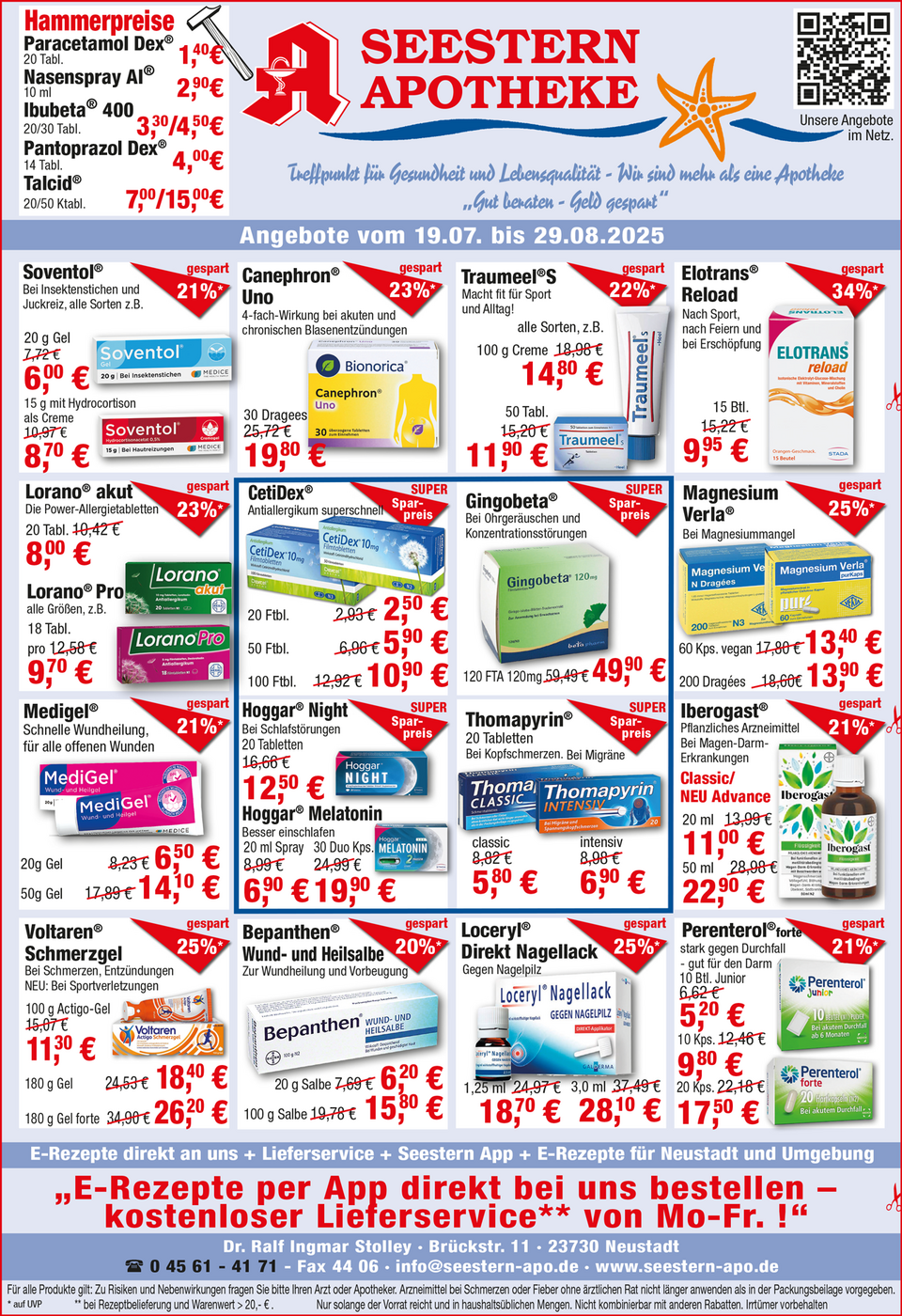 Unsere Angebote im Juli und August